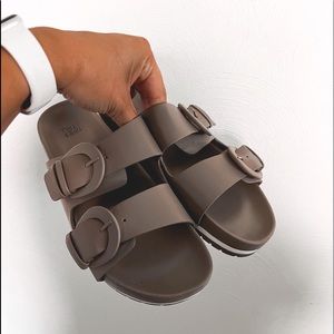 Birkenstock knock off size 9 but runs small I would say (8-8.5)
